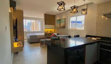 Apartamento com 1 dormitório, 45 m² - venda por R$ 630.000,00 ou aluguel por R$ 5.205,84/mês - Gonzaga - Santos/SP