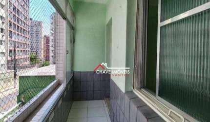 Apartamento com 1 dormitório à venda, 57 m² por R$ 260.000,00 - José Menino - Santos/SP