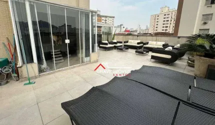 Apartamento Garden, 212 m² - venda por R$ 1.400.000,00 ou aluguel por R$ 13.000,02/mês - Campo Grande - Santos/SP