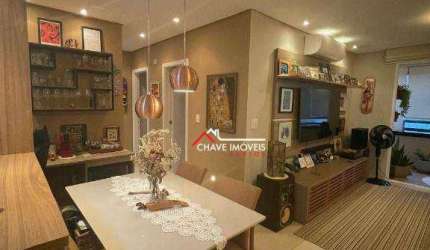 Apartamento com 2 dormitórios à venda, 90 m² por R$ 1.030.000 - Embaré - Santos/SP