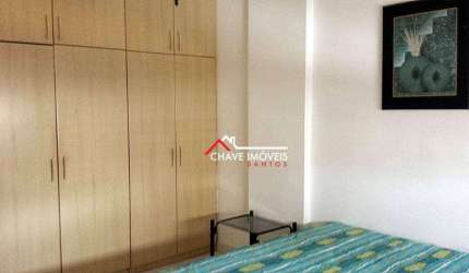 Apartamento com 1 dormitório para alugar, 60 m² por R$ 2.900,01/mês - Gonzaga - Santos/SP
