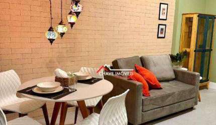 Apartamento com 1 dormitório para alugar, 50 m² por R$ 5.000,02/mês - Ponta da Praia - Santos/SP