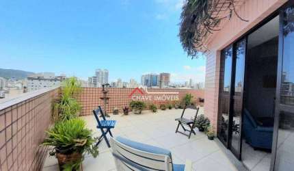 Cobertura com 2 dormitórios à venda, 152 m² por R$ 650.000,00 - Aparecida - Santos/SP