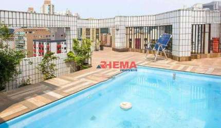 Cobertura com 3 dormitórios à venda, 193 m² por R$ 1.290.000,00 - Ponta da Praia - Santos/SP