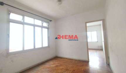 Apartamento com 1 dormitório à venda, 38 m² por R$ 385.000,00 - Embaré - Santos/SP
