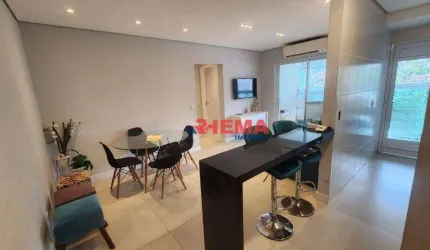 Apartamento com 2 dormitórios para alugar, 66 m² por R$ 6.500,02/mês - José Menino - Santos/SP