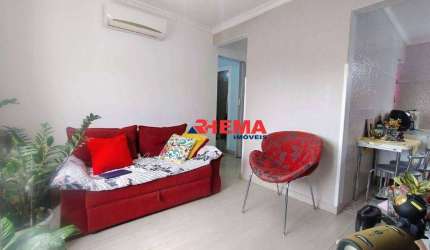 Apartamento com 2 dormitórios à venda, 42 m² por R$ 280.000,00 - Aparecida - Santos/SP