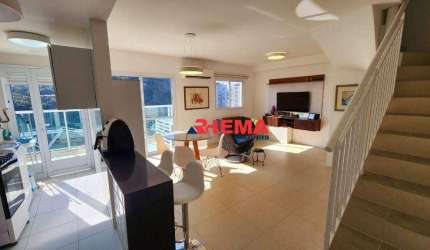 Apartamento Duplex com 2 dormitórios à venda, 87 m² por R$ 960.000,00 - José Menino - Santos/SP