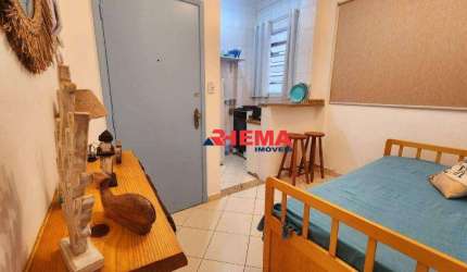 Apartamento com 1 dormitório para alugar, 42 m² por R$ 2.900,02/mês - Boqueirão - Santos/SP