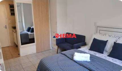 Kitnet para alugar, 30 m² por R$ 1.800/mês - José Menino - Santos/SP