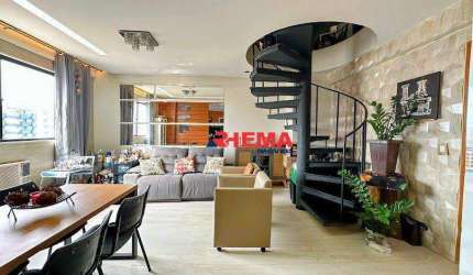 Cobertura com 3 dormitórios à venda, 77 m² por R$ 850.000,00 - Embaré - Santos/SP