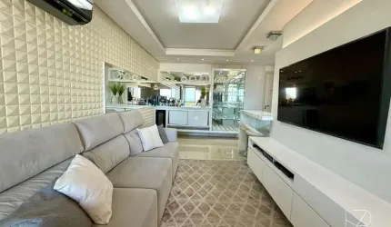 Apê lindo de 2 dormitórios com suíte totalmente mobiliado!