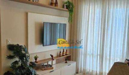 Apartamento com 1 dormitório para alugar, 56 m² por R$ 3.900,00/mês - Aviação - Praia Grande/SP