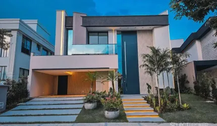 Cond. Azur Condomínio Lago, Casa Estilo Moderno, 465m², 5 Quartos, Centro, Eusébio/CE