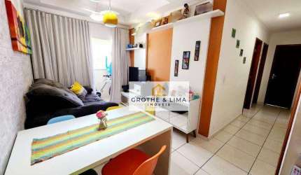 Lindo Apartamento com mobília e sacada com 2 dormitórios à venda, 52 m² por R$ 215.000 - Jardim da Luz - Taubaté/SP