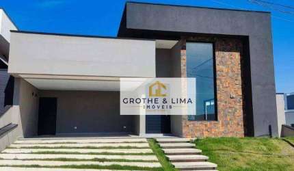 Novíssima casa térrea com 3 dormitórios, 1 suíte à venda, 155 m² - Condomínio Terras do Vale - Caçapava/SP