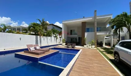 Casa para Venda em Camaçari, Guarajuba (Monte Gordo), 5 dormitórios, 5 suítes, 8 banheiros, 3 vagas