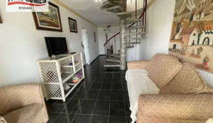 Cobertura com 3 dormitórios para alugar, 180 m² por R$ 4.300,00/mês - Asturias - Guarujá/SP