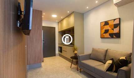 Apartamento Studio TOTALMENTE MOBILIADO para locação/aluguel mensal, 1 dormitório - Pinheiros