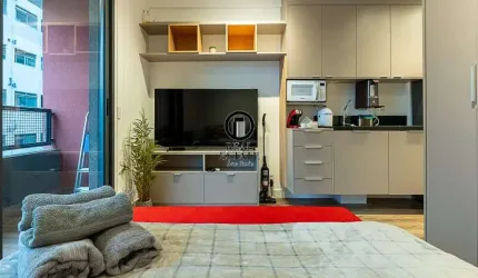 Apartamento TOTALMENTE MOBILIADO PARA LOCAÇÃO 24m², 1 dormitório - Consolação
