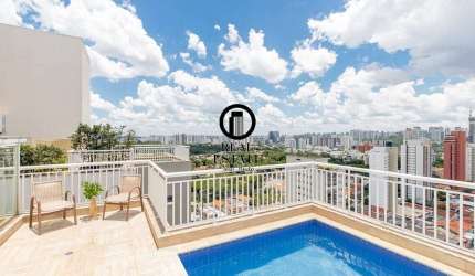 Cobertura Duplex para Venda - 284m², 4 dormitórios, sendo 3 suites, 3 vagas - Chácara Santo Antônio (Zona Sul)