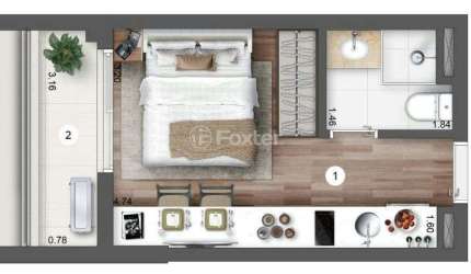 Kitnet / Stúdio à venda na Rua Alexandre Dumas, 330, Chácara Santo Antônio, São Paulo, 28 m2 por R$ 350.000