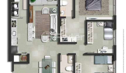 Apartamento com 3 quartos à venda na Rua Roque Calage, 257, Passo da Areia, Porto Alegre, 87 m2 por R$ 806.726