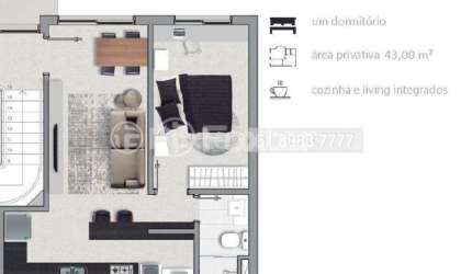 Apartamento com 1 quarto à venda na Avenida Alexandre Luiz, 205, Jardim Itu Sabará, Porto Alegre, 40 m2 por R$ 177.000