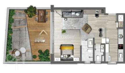 Apartamento com 1 quarto à venda na Alameda Emílio de Menezes, 111, Três Figueiras, Porto Alegre, 53 m2 por R$ 744.312