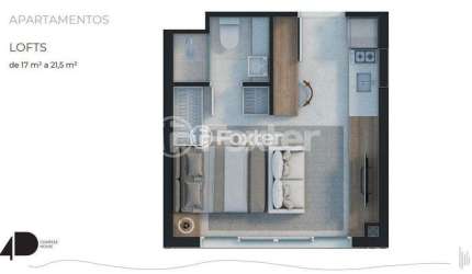 Loft com 1 quarto à venda na Rua Almirante Tamandaré, 150, Floresta, Porto Alegre, 17 m2 por R$ 279.000