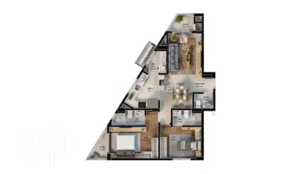 Apartamento com 2 quartos à venda na Rua Coronel Pedro Demoro, 1905, Balneário, Florianópolis, 75 m2 por R$ 837.005
