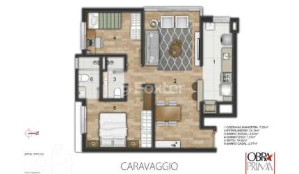 Apartamento com 2 quartos à venda na Praça Doutor Gastão Santos, 18, Passo da Areia, Porto Alegre, 63 m2 por R$ 803.260