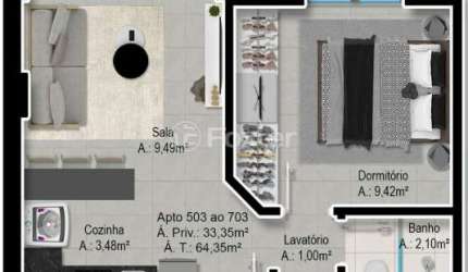 Apartamento com 1 quarto à venda na Avenida João Pessoa, 553, Centro Histórico, Porto Alegre, 33 m2 por R$ 441.000
