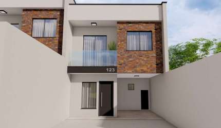 Sobrado com 3 quartos  à venda, 86.00 m2 por R$498000.00  - Jardim Carvalho - Ponta Grossa/PR