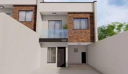 Sobrado com 3 quartos  à venda, 86.00 m2 por R$498000.00  - Jardim Carvalho - Ponta Grossa/PR