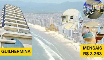 Guilhermina Pronto para Morar! R$ 160 Mil Entrada,  2 Suítes, 2 vagas, Lazer