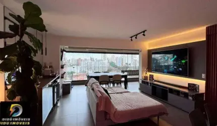 Belíssimo apartamento mobiliado e decorado com 116 m²  em Perdizes, sendo 2 dormitórios, 2 suítes, varanda com churrasqueira, 2 vagas e depósito.
