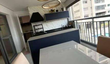 Apartamento com 3 quartos sendo 3 suítes sacada com churrasqueira, 121m², à venda, apenas 250 metros do Metrô Oratório. 2 vagas. Novo.