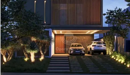 Casa em Condomínio, Nova com 341m2 construção em um terreno de 486m2.