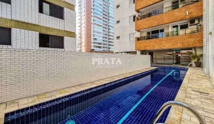 BOQUEIRÃO SANTOS 2 SUÍTES 1 VAGA GARAGEM PRÉDIO COM LAZER