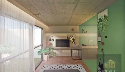 Studio com 1 dormitório à venda por R$ 219.078,36 - Cajuru - Curitiba/PR