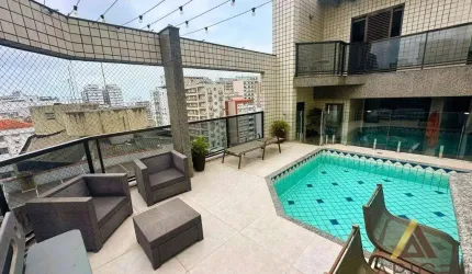 !!!MARAVILHOSA COBERTURA DUIPLEX ALTÍSSIMO PADRÃO!!! 262m²ÚTEIS - 04 SUÍTES - PISCINA+CHURRASQUEIRA+ESPAÇO GOURMET - 04 VAGAS por R$ 3.999M - GONZAGA