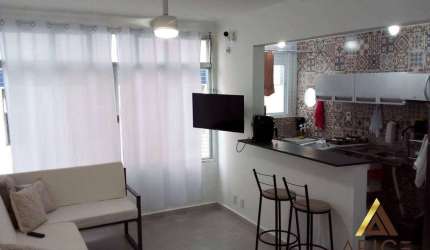 Apartamento mobiliado com 2 dormitórios à venda, 40 m² por R$ 250.000 - Enseada – Guarujá/SP