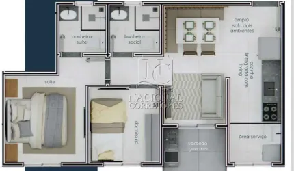 Apartamento à venda, 2 quartos, 1 suíte, 1 vaga, Campestre - Santo André/SP