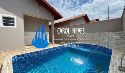 CASA NOVA 2 DORMITÓRIOS 1 SUÍTE LADO PRAIA FINANCIAMENTO BANCÁRIO ITANHAÉM