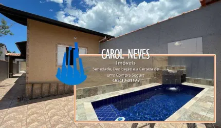 CASA NOVA 2 DORMITÓRIOS 1 SUÍTE PISCINA FINANCIAMENTO BANCÁRIO MONGAGUÁ