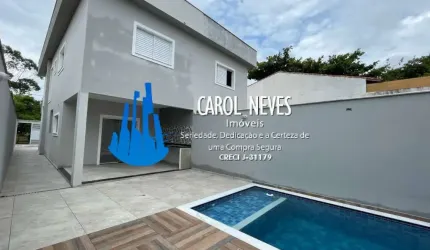 SOBRADO NOVO 3 DORMITORIOS SUITE LADO PRAIA FINANCIAMENTO BANCARIO ITANHAEM