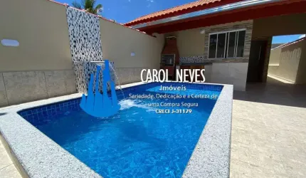 CASA NOVA 2 DORMITÓRIOS 1 SUÍTE LADO PISTA FINANCIAMENTO BANCÁRIO ITANHAÉM