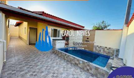 CASA NOVA 3 DORMITÓRIOS 1 SUÍTE FINANCIAMENTO BANCÁRIO VERDE MAR MONGAGUÁ