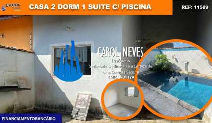 CASA 2 DORMITORIOS SUITE LADO PRAIA  ITANHAEM ENTRADA 150 MIL + PARCELAS